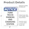 Signmission Fork Truck Parking And Charging Station OSHA Notice Sign, Vinyl Decal, 3.5in W x 5in L, 2PK OS-2PACK-NS-D-35-V-12880 - alternate 3